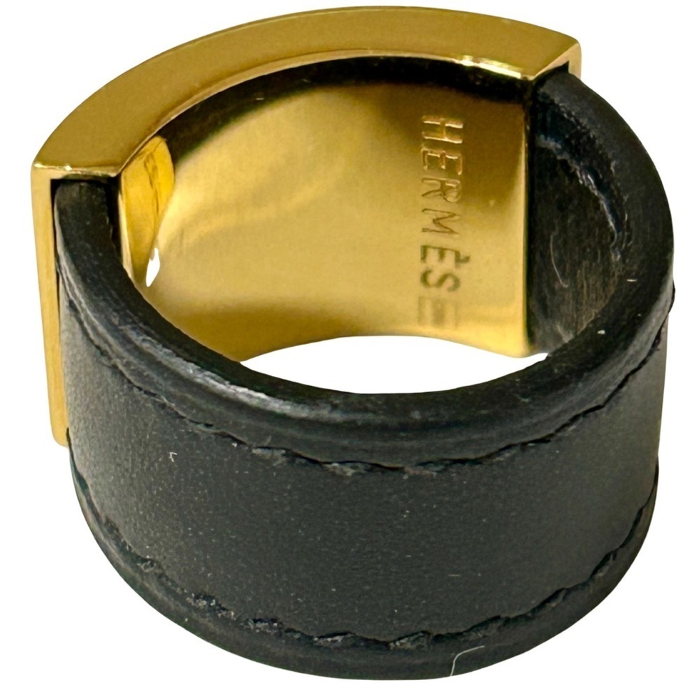 Hermès Collier de Chien Leather & Gold-Tone Ring - Picture 6 of 8